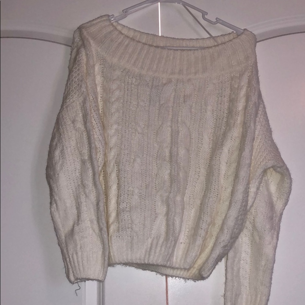 Off the shoulder sweater